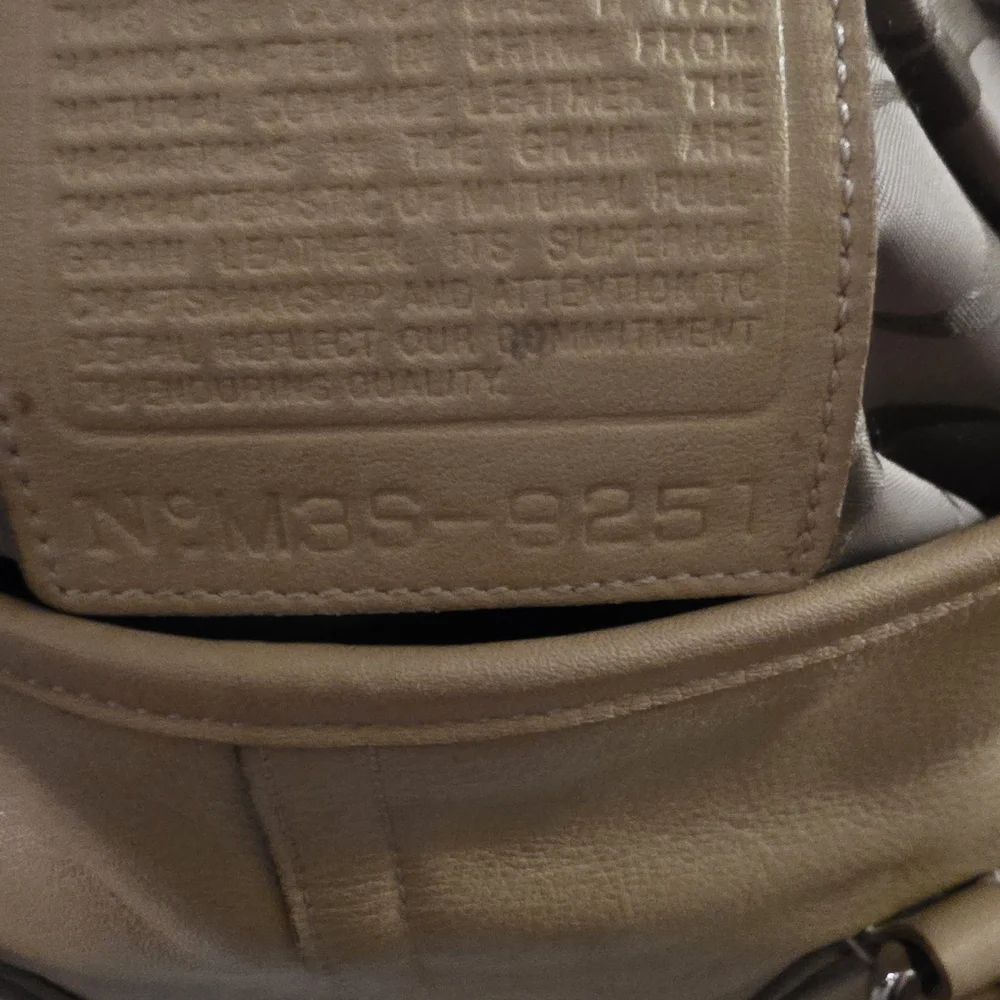 Coach Beige Leather Satchel with Pouch - Picture 9 of 13